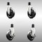 Service Caster 5 Inch 316SS Soft Rubber Swivel 1-3/4 Inch Expanding Stem Caster Brake SCC, 2PK SCC-SS316EX20S514-SRS-2-TLB-2-134 - alternate 2
